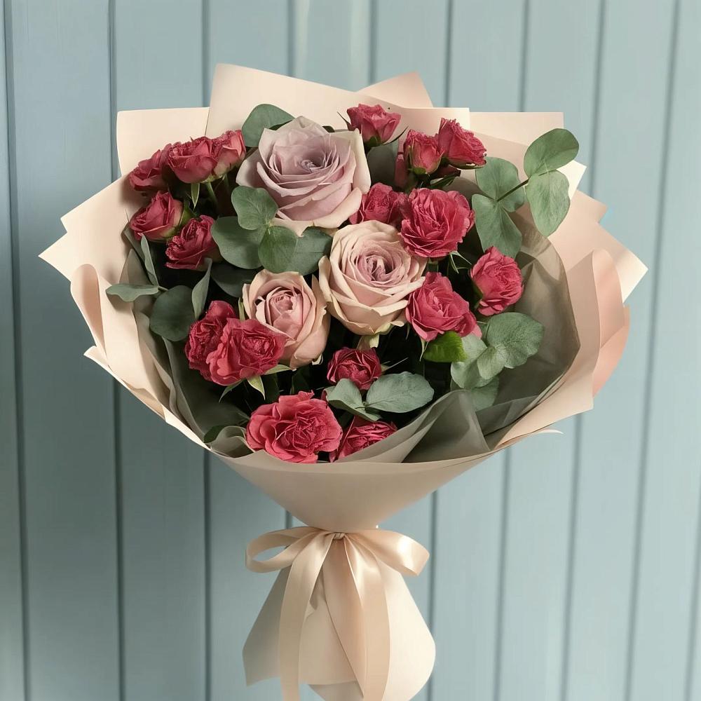 Букет цветов из: Гвоздики и Розы в Осташкове