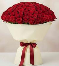 Букет 101 Красная роза Милано в Осташкове