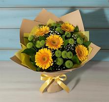 Букет цветов из:  Герберы и Хризантемы в Осташкове