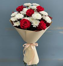 Букет цветов из:  Розы и Хризантемы в Осташкове
