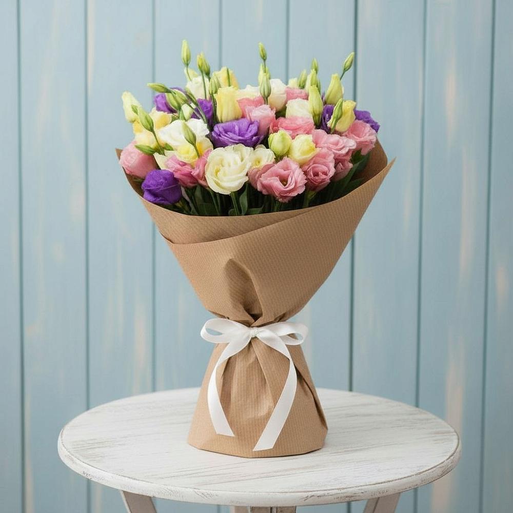 Букет цветов из: Лизиантусы в Осташкове