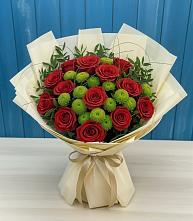 Букет цветов из:  Розы и Хризантемы в Осташкове