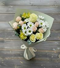 Букет цветов из:  Альстромерии, Розы и Хризантемы в Осташкове