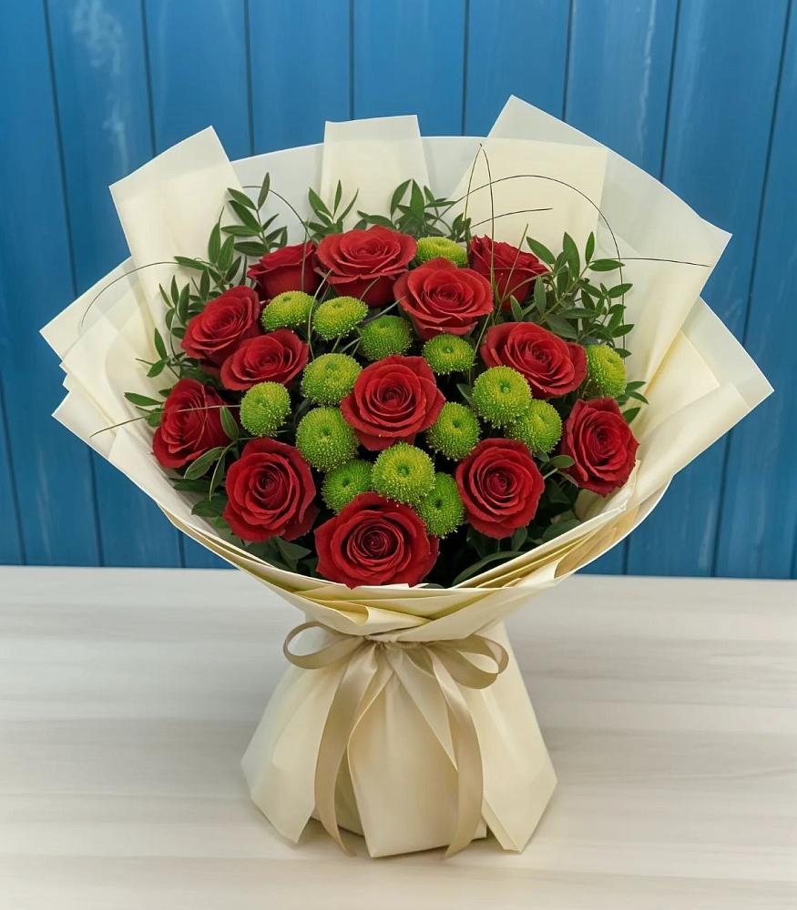 Букет цветов из: Розы и Хризантемы в Осташкове