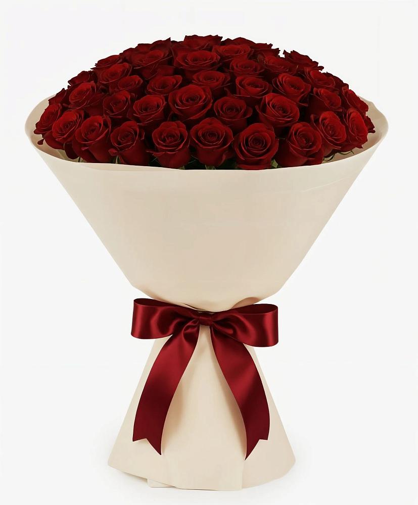 Букет 101 Бордовая роза Блэк Бакарра в Осташкове